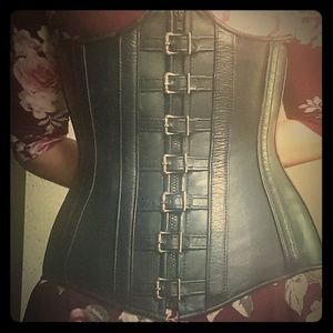 Stormy Leather Genuine Leather Underbust Corset